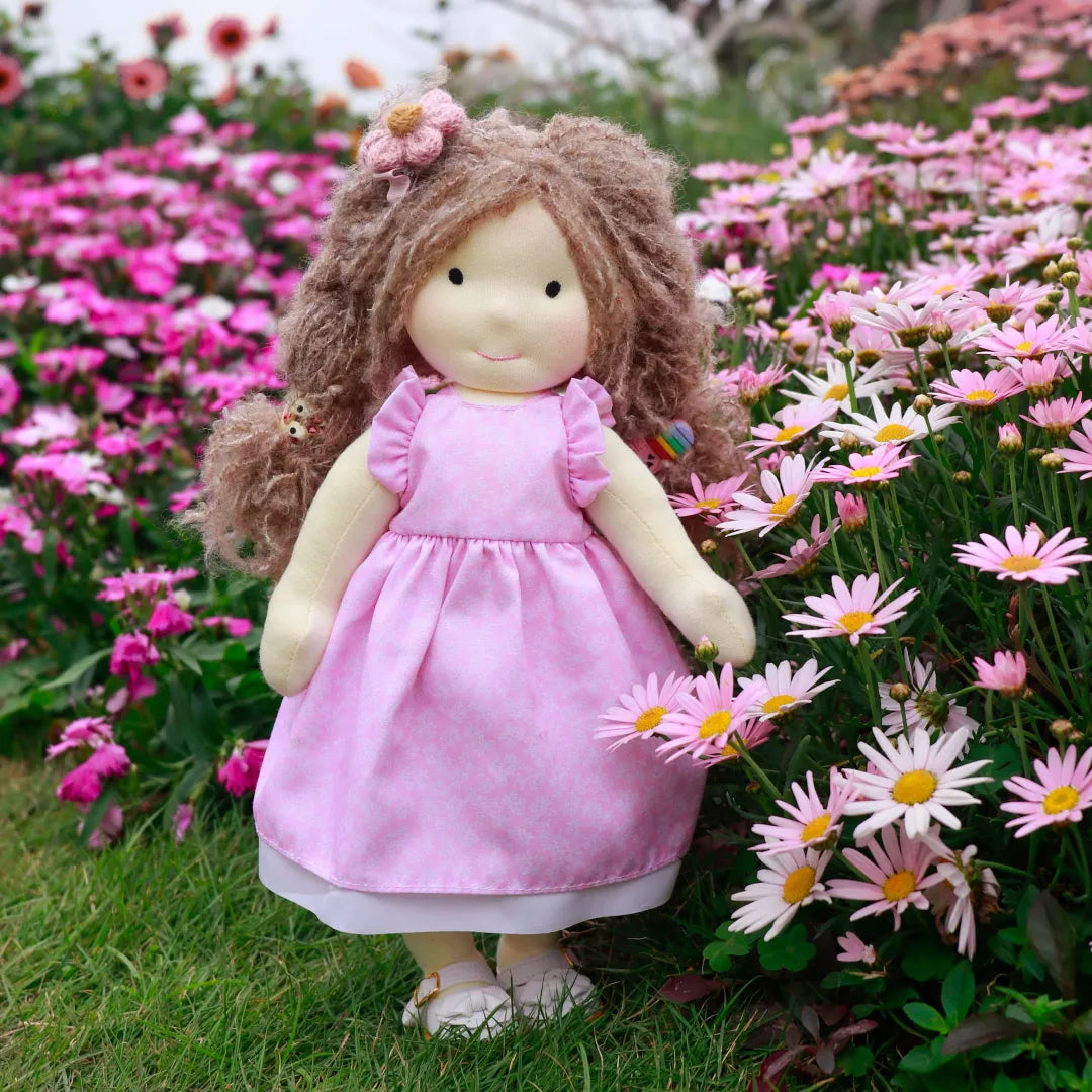 Amy – Handmade Waldorf Doll from Organic Cotton